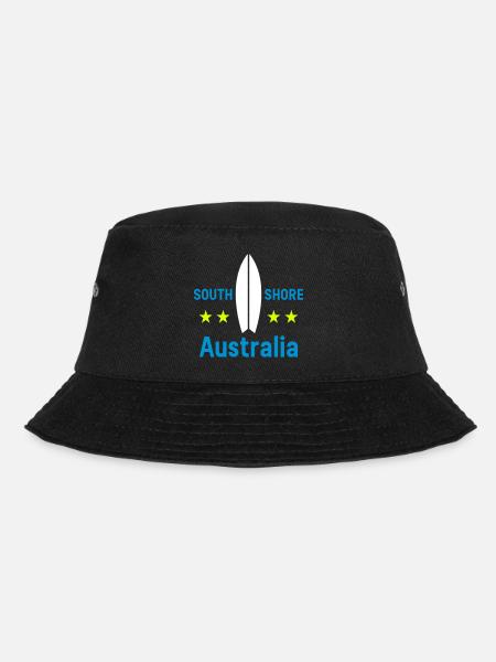 South shore, Australia (surfboard, stars) - Bucket Hat - black