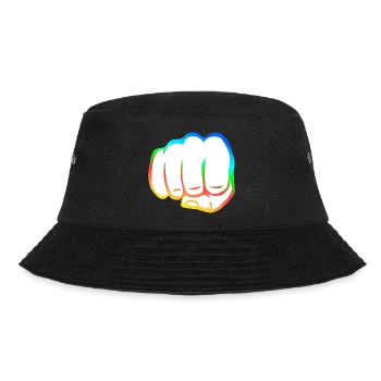 Poing serré coloré poing bosse cool symbole de logo cool - Bob - noir - Devant - Lela (165cm)