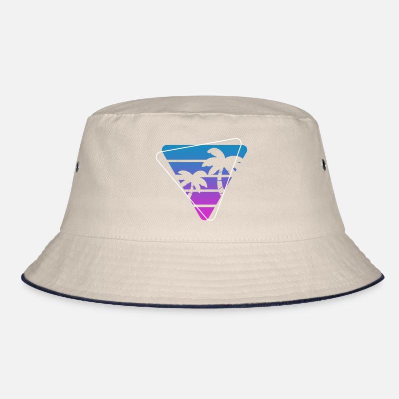 Palmbaum Sonnenuntergang Maler Gift Bucket Hat