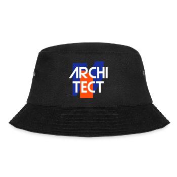 Architect (geometrische Figuren) - Bucket Hat - Schwarz - Vorne - Lela (165cm)