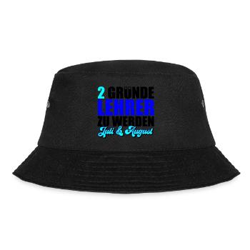 2 Gründe Lehrer zu werden | Farben änderbar - Bucket Hat - Schwarz - Vorne - Lela (165cm)