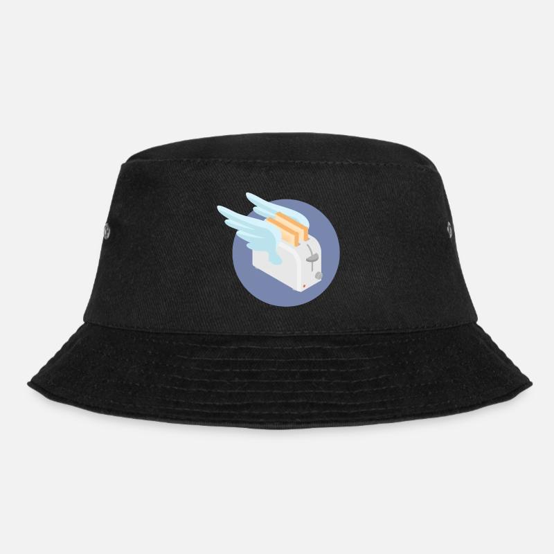 Flying toaster - Bucket Hat - black
