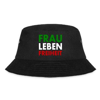Frau leben freiheit - Bucket Hat - Schwarz - Vorne - Lela (165cm)