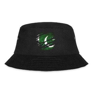 Pakistan - national flag, scratches, cracks - Bucket Hat - black - Front - Lela (165cm)