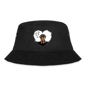 Dachshund Dackel Jagdhund Teckel Dackelfreund - Bucket Hat - Schwarz - Vorne - Lela (165cm)