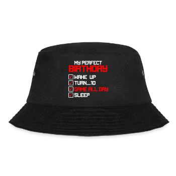 My Perfect Wake Up Turn 10 Game All Day Video Game - Bucket Hat - Schwarz - Vorne - Lela (165cm)