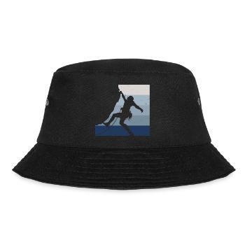 Retro Graphic Climbing Bouldering Rock Climber Mou - Bucket Hat - Schwarz - Vorne - Lela (165cm)