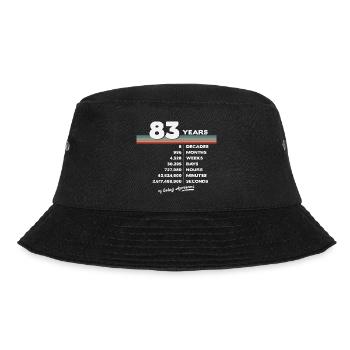 83rd Birthday Vintage 83 Years Old Retro 996 - Bucket Hat - black - Front - Lela (165cm)