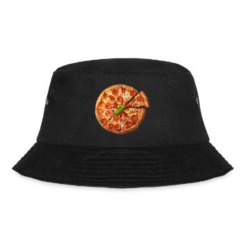 Einfach Pizza - Bucket Hat - Schwarz - Vorne - Lela (165cm)