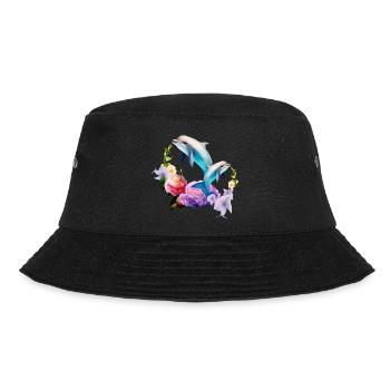 Delfine Die entzückendsten Kreaturen des Meeres - Bucket Hat - Schwarz - Vorne - Lela (165cm)