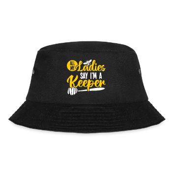 Beekeepers Bees Honey bees Beekeeping - Bucket Hat - black - Front - Lela (165cm)