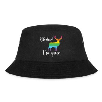 Pride Month LGBTQ - Oh Deer I'm Queer! - Bucket Hat - black - Front - Lela (165cm)