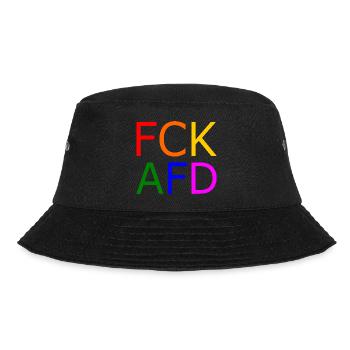 Fck afd - Bucket Hat - Schwarz - Vorne - Lela (165cm)