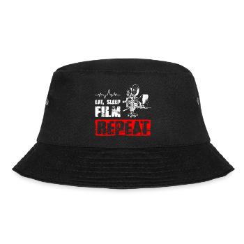 Eat Sleep Film Repeat - Bucket Hat - black - Front - Lela (165cm)