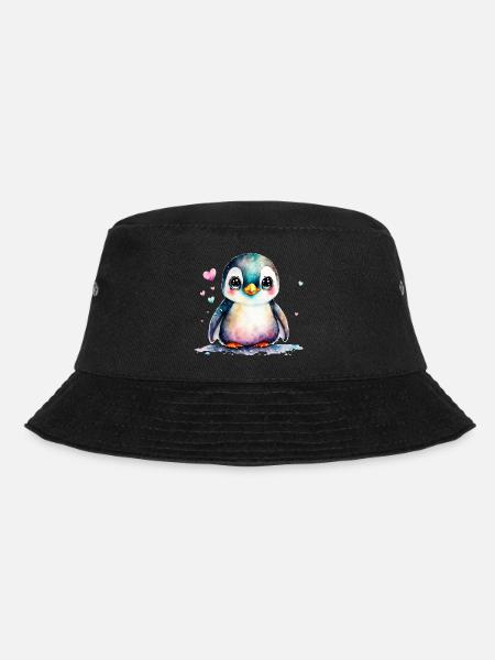Ein kleines süsses Baby Pinguin Vogel Pinguine - Bucket Hat - Schwarz