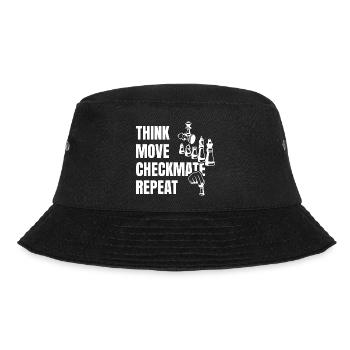 Denke Spiele Schachmatt Nächster - Bucket Hat - Schwarz - Vorne - Lela (165cm)