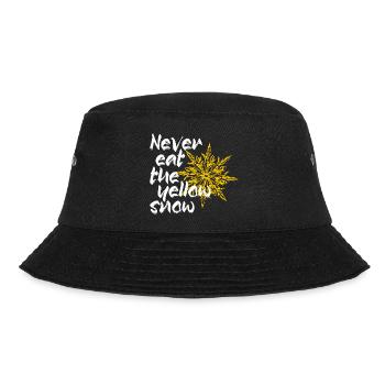 Never eat the yellow snow - Bucket Hat - Schwarz - Vorne - Lela (165cm)