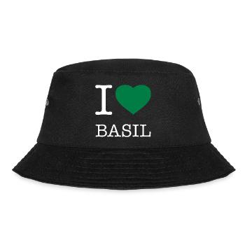 I LOVE BASIL Basilikum - Bucket Hat - Schwarz - Vorne - Lela (165cm)