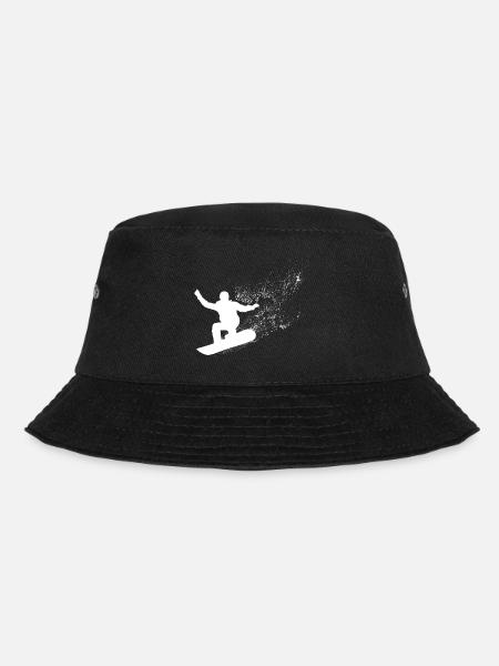 Snowboard, Halfpipe, Wintersport, Skiurlaub - Bucket Hat - Schwarz