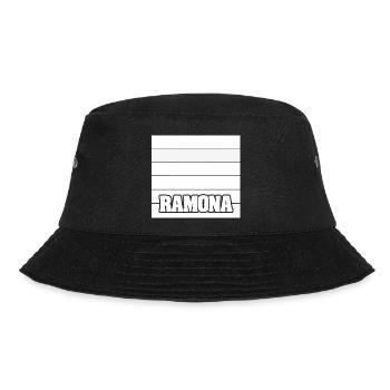 Ramona als Frauenname - Bucket Hat - Schwarz - Vorne - Lela (165cm)