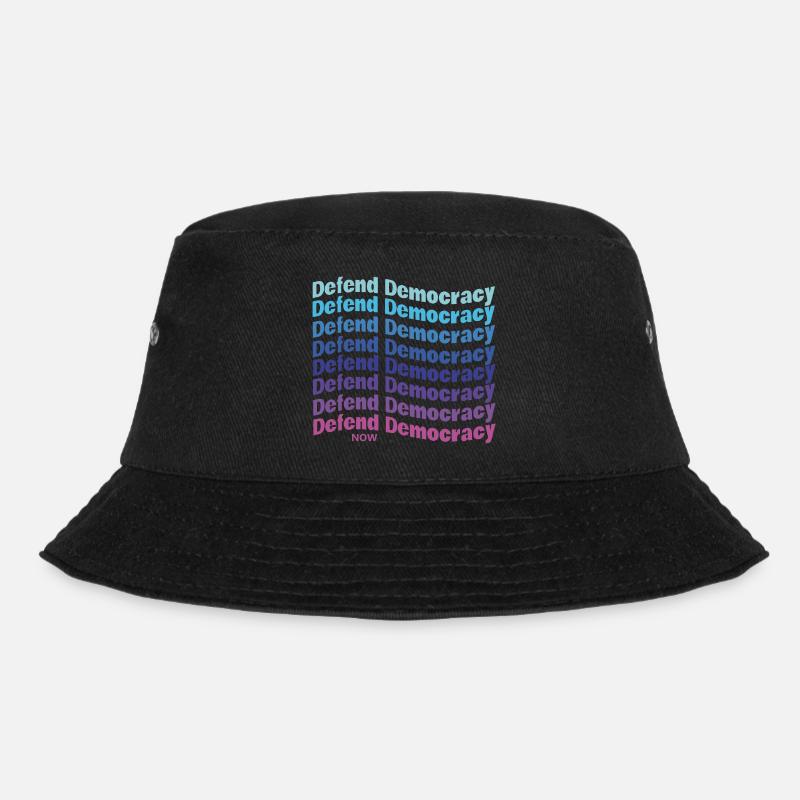 Defend Democracy Gradient - Bucket Hat - black