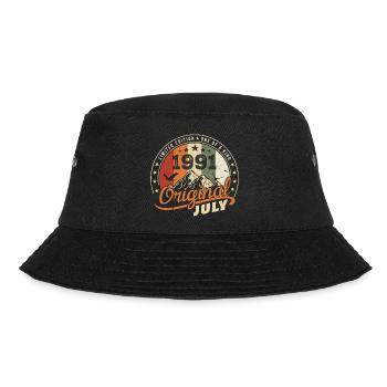 1991 Juli 1991 Shirt Geburtstag 1991 Geschenk - Bucket Hat - Schwarz - Vorne - Lela (165cm)