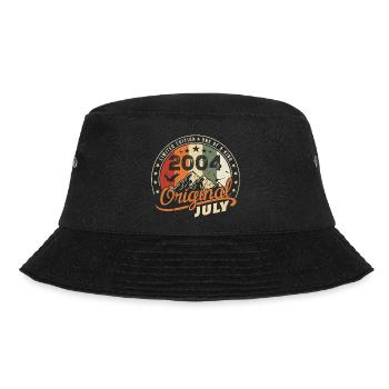2004 July 2004 Shirt Birthday 2004 Gift - Bucket Hat - black - Front - Lela (165cm)