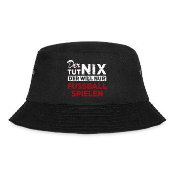 Der tut nix der will nur Fußball spielen - Spruch - Bucket Hat - Schwarz - Vorne - Lela (165cm)