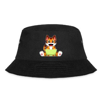 Tiger Laptop - Bucket Hat - Schwarz - Vorne - Lela (165cm)