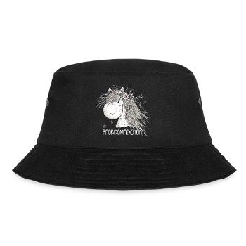 Horse Girl Pferdemädchen Pferde Cartoon - Bucket Hat - Schwarz - Vorne - Lela (165cm)