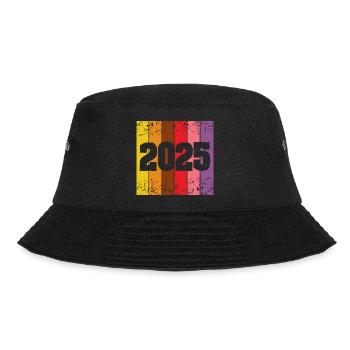 Jahreszahl 2025 - Bucket Hat - Schwarz - Vorne - Lela (165cm)