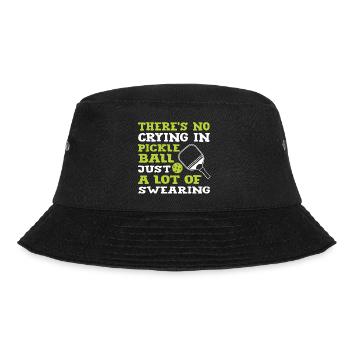 There is No Crying In Pickleball - Bucket Hat - black - Front - Lela (165cm)