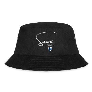 I love Finland, minimalist sleek design - Bucket Hat - black - Front - Lela (165cm)