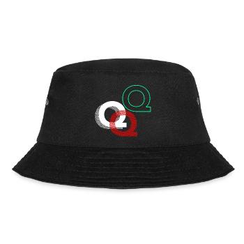 Buchstabe Q Geschenk - Bucket Hat - Schwarz - Vorne - Lela (165cm)