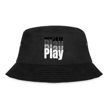 Überlappende Spieltypografie - Bucket Hat - Schwarz - Vorne - Lela (165cm)