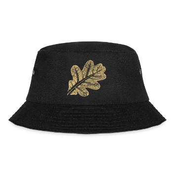 Blatt Eiche / Eichenblatt - Natur Design - Bucket Hat - Schwarz - Vorne - Lela (165cm)