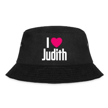 I Love Judith Pink Heart I Love Judith - Bucket Hat - black - Front - Lela (165cm)