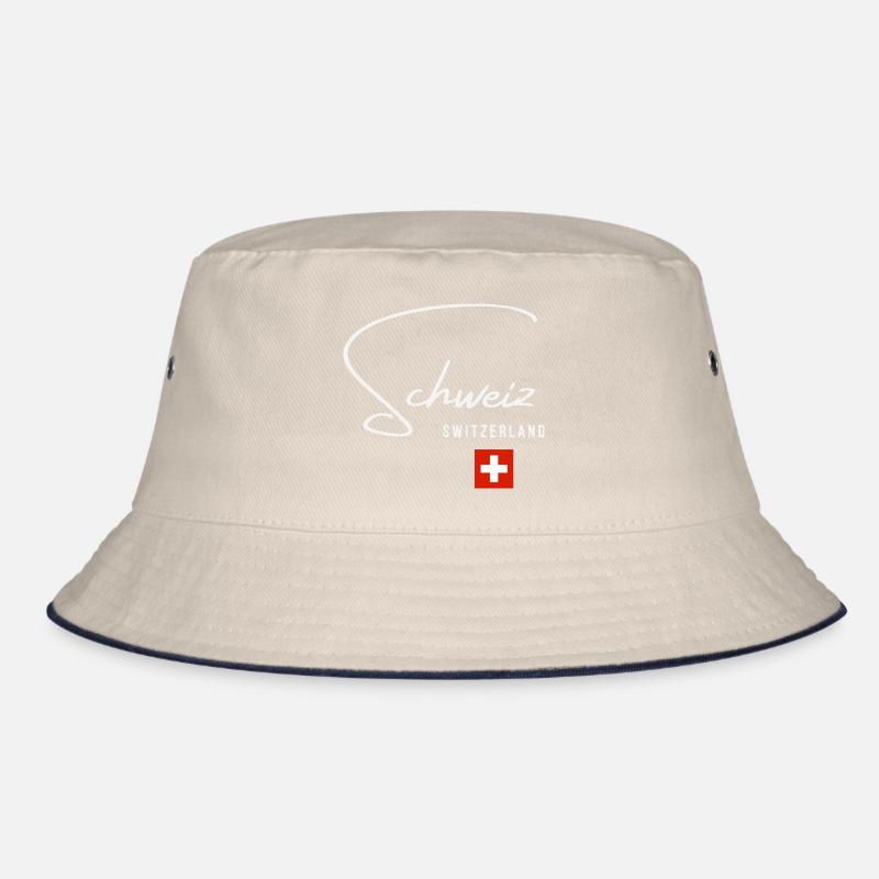 Schweizer Stolz, schlankes, minimalistisches Design Bucket Hat