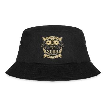 18 Birthday Life Vintage 2008 Angel Legends - Bucket Hat - black - Front - Lela (165cm)