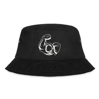 Strong biceps power print - Bucket Hat - black - Front - Lela (165cm)