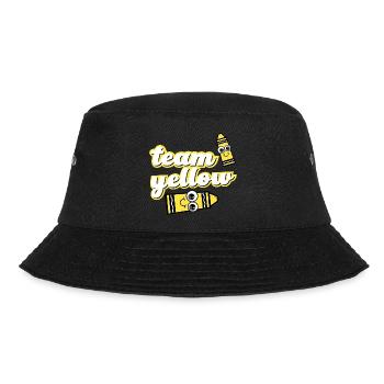 Team Yellow Crayons with Face - Bucket Hat - black - Front - Lela (165cm)