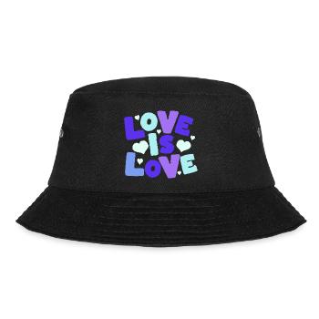 Love is Love Pastel Hearts - Bucket Hat - Schwarz - Vorne - Lela (165cm)