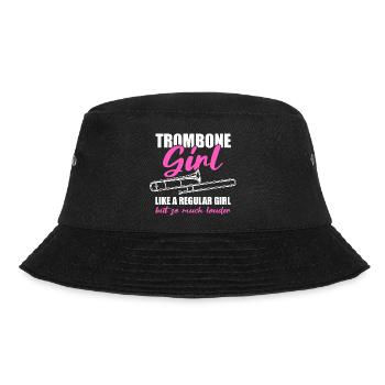 Trombone Girl Posaunenspieler Posaunist - Bucket Hat - Schwarz - Vorne - Lela (165cm)