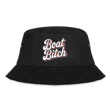 Funny Retro Boat Life Typography - Bucket Hat - black - Front - Lela (165cm)