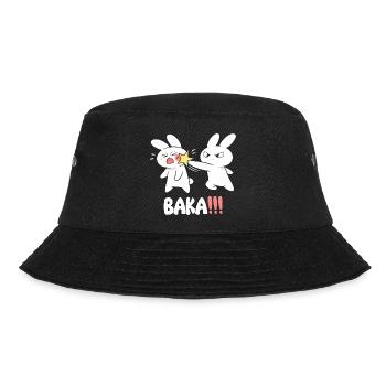Baka Rabbit Slap Anime Lustiges Japanisches Otaku - Bucket Hat - Schwarz - Vorne - Lela (165cm)