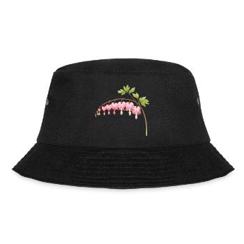 Bleeding Heart Pink Spring Flower - Bucket Hat - black - Front - Lela (165cm)