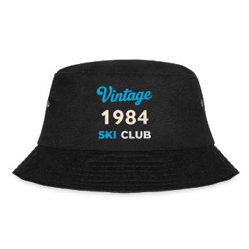 Vintage 1984 – Ski Club Retro Birth Year Gift - Bucket Hat - black - Front - Lela (165cm)