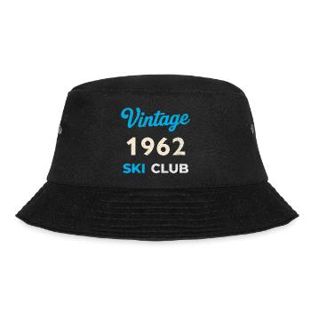 Vintage 1962 – Ski Club Retro Birth Year Gift - Bucket Hat - black - Front - Lela (165cm)