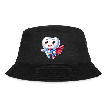 Dentist Superhero Tooth Teeth Hero Brushing Teeth - Bucket Hat - black - Front - Lela (165cm)