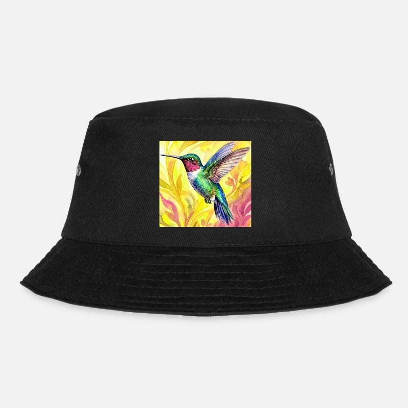 hummingbird - Bucket Hat - black